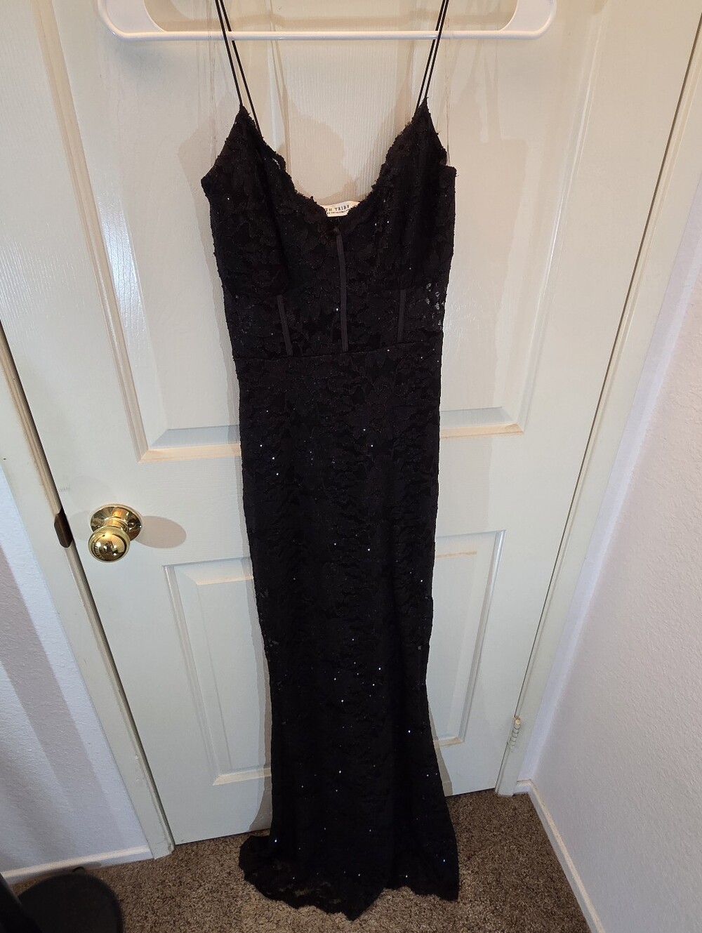 12th Tribe Black Lace Bodice Maxi Gown - Picture 8 of 8
